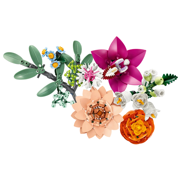 LEGO 10342 Botanical Pretty Pink Flower Bouquet - Adjustable stems for creating personalized arrangements - Contains 749 pieces