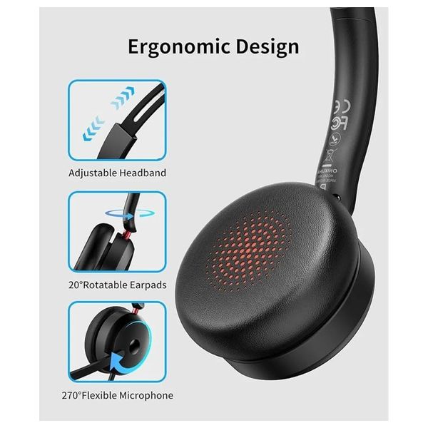 سماعة ألعاب حول الاذن أونيكوماX81 - صوت محيطي Bass - مايكروفون بعزل ضوضاء - منفذ 3.5mm - أسود