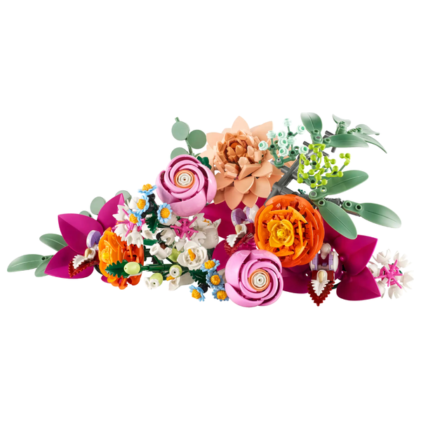 LEGO 10342 Botanical Pretty Pink Flower Bouquet - Adjustable stems for creating personalized arrangements - Contains 749 pieces