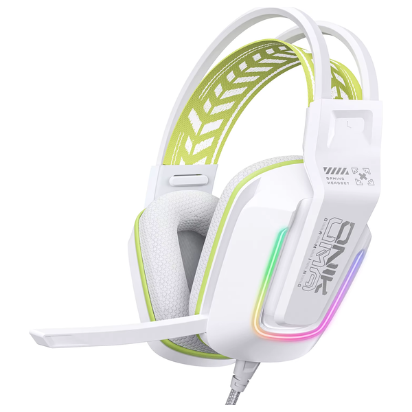  ONIKUMA X13 - Wired Headphone Over Ear - RGB - 2.2m - White 