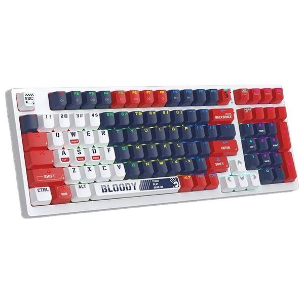 كيبورد ميكانيكي للألعاب سلكي  بلودي S98 - إضاءة خلفية ار جي بي - 1.8 متر