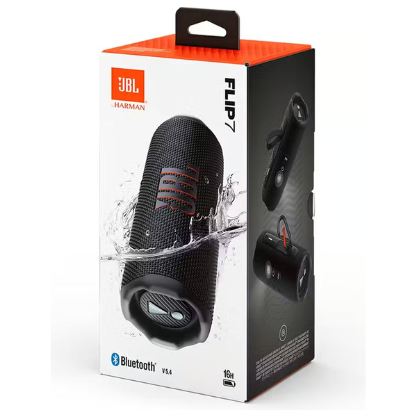  JBL Flip 7 - Portable Bluetooth Speaker - Battery Life Up to 16 hours - Water, dust, and drop resistant - Black 