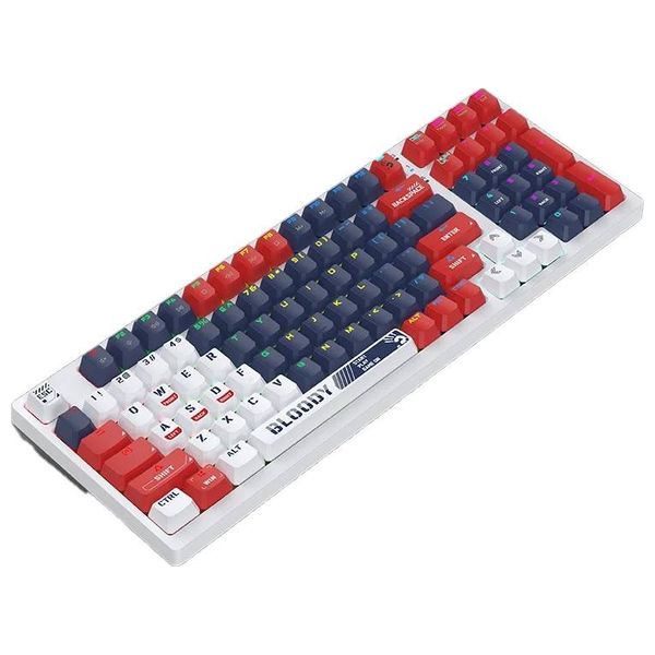 كيبورد ميكانيكي للألعاب سلكي  بلودي S98 - إضاءة خلفية ار جي بي - 1.8 متر