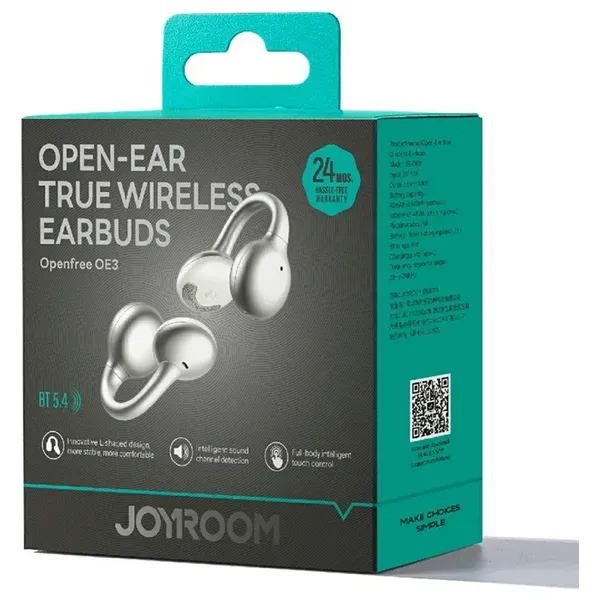 سماعة بلوتوث داخل الاذن جيروم JR-OE3 - بلوتوث 5.3 - سلفر