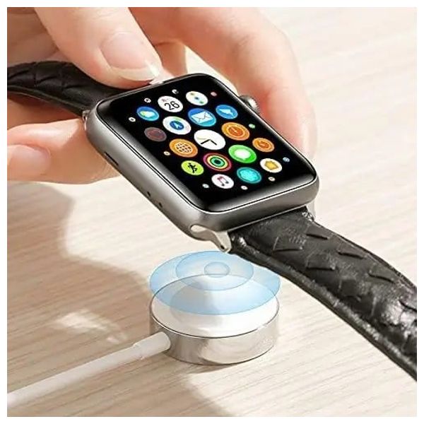 Joyroom - USB-A to iP Smart Watch Charger - Wireless charging compatible with all Apple Watch models, including Series 7 and earlier - White