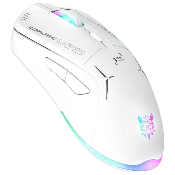  Onikuma CW917 Dual-Mode Gaming Mouse - RGB - White 