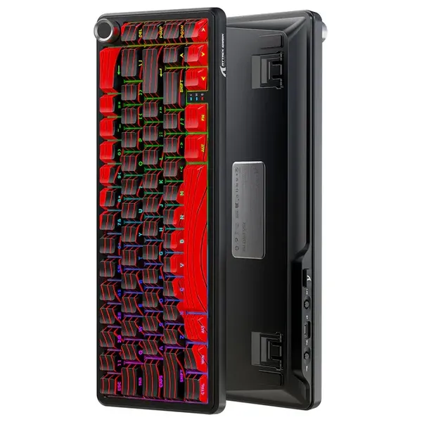 Attack Shark X65PRO Gaming Keyboard - Wireless - 66 Keys - RGB Backlighting - Black