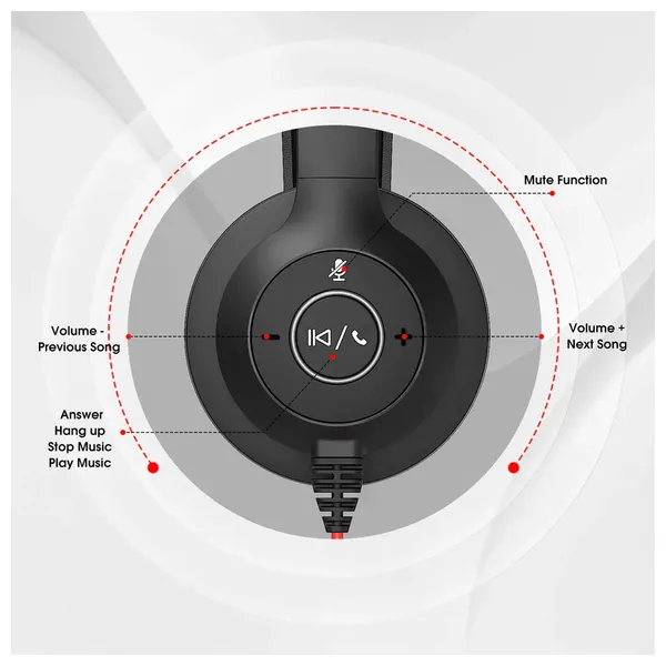 ONIKUMA X37 - Wired Headphone Over Ear - 1.8m - Black