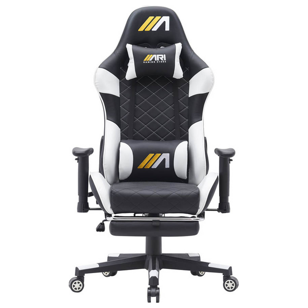 Ari Gaming ARI-CHAIR-ZO09 Gaming Chair - Luxurious and Comfortable Design - Massage and Extendable Footrest - Reclines up to 180°