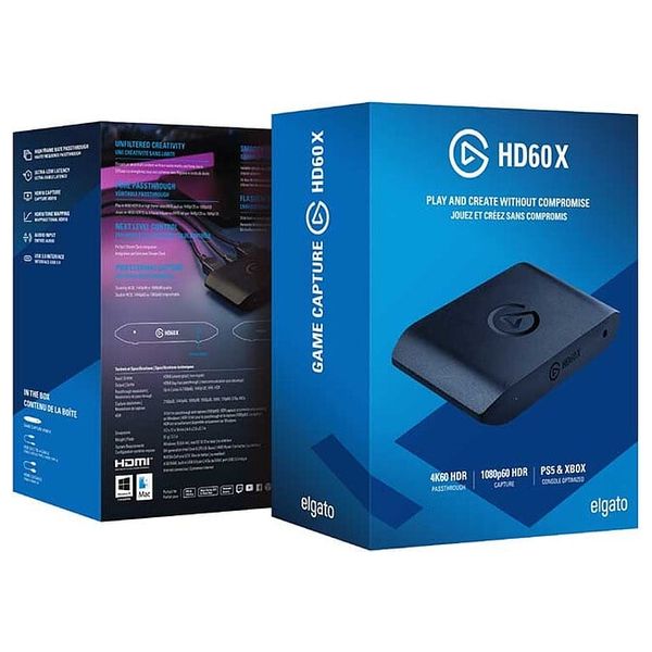 Elgato HD60 X Gaming Capture Card - 4K30 and 1080p120 Resolution - HDR10 and VRR Support - 4K60 HDR Pass-Through