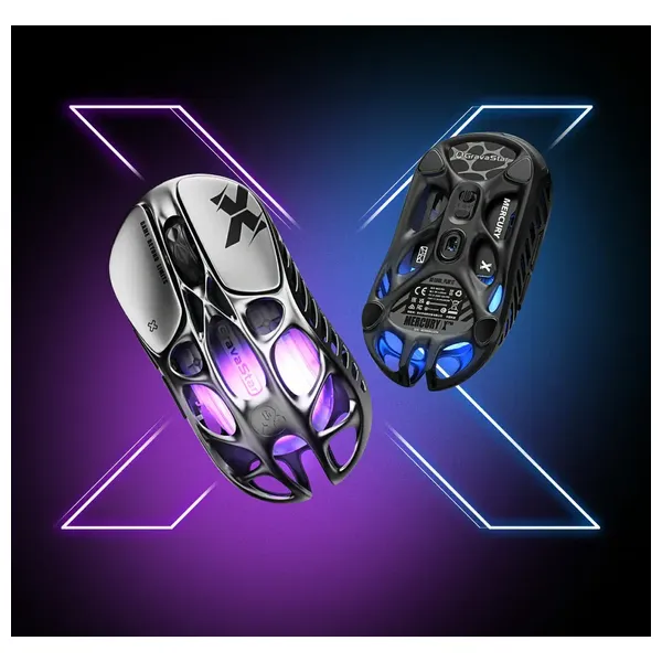 Gravastar Gaming Mouse - Wireless - 5 Programmable Buttons - Customizable RGB Lighting