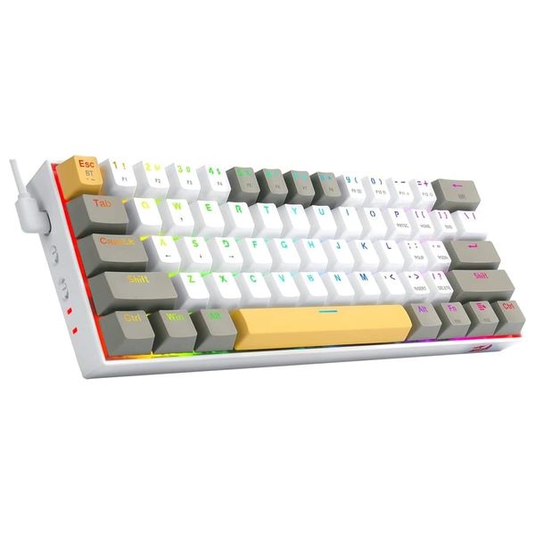  كيبورد ريدراغون K530 - لاسلكي - ار جي بي - 61 زر - ابيض 