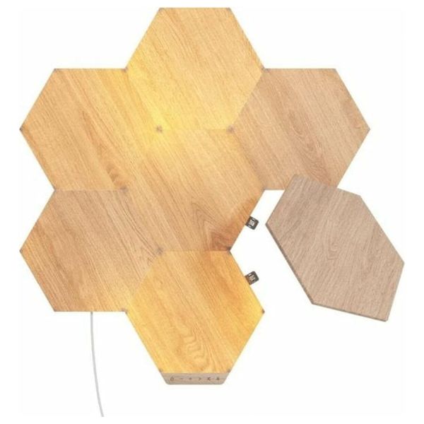Nanoleaf Elements Hexagons Wall Lighting - Wood Look - 7 Smart Panels