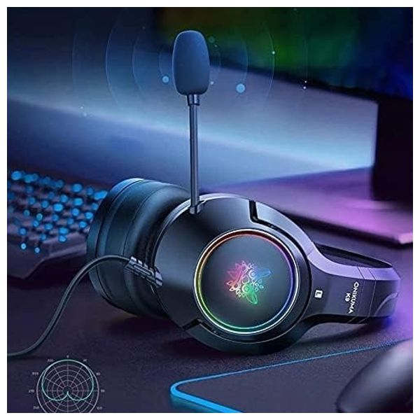  ONIKUMA K9 - Wired Headphone Over Ear - 2.2m - RGB - Black 