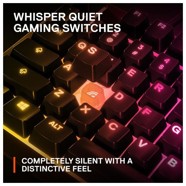  كيبورد ألعاب ستيل سيريز أبيكس 3 - مقاوم للماء IP32 - إضاءة ار جي بي - اسود 