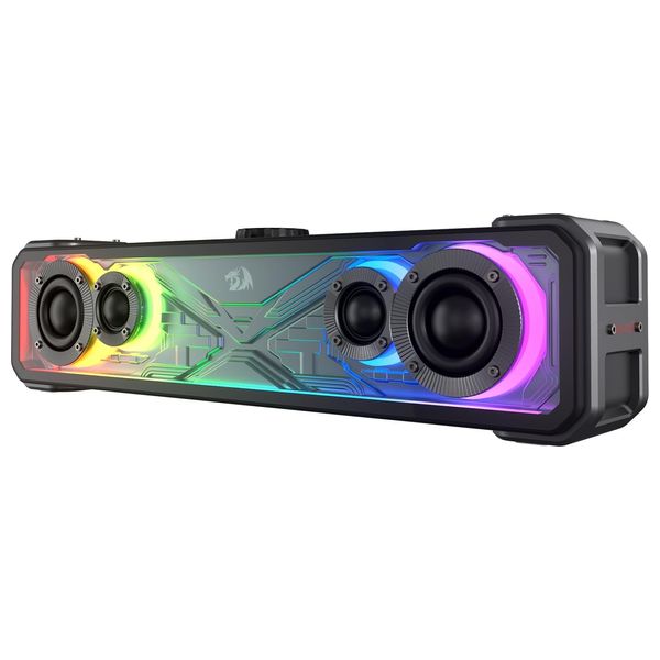  سماعة بلوتوث ريدراكون - GS817 - بقوة 30 واط - بلوتوث 5.3 - اضاءة RGB - اسود 