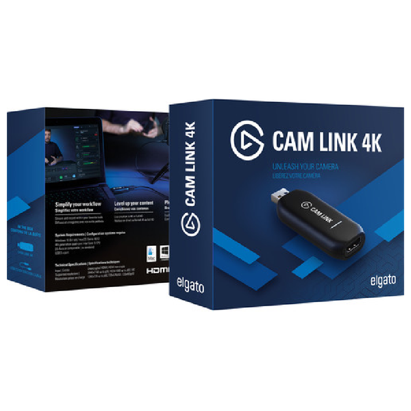 Elgato Cam Link 4K Camera Streaming Adapter - 4K30 and 1080p60 Resolution - USB 3.0 Connection - Plug and Play