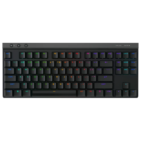 كيبورد لوجيتك G515 LIGHTSPEED TKL الميكانيكي - عمر بطارية يصل إلى 30 ساعة - إضاءة RGB قابلة للتخصيص لكل مفتاح - أسود