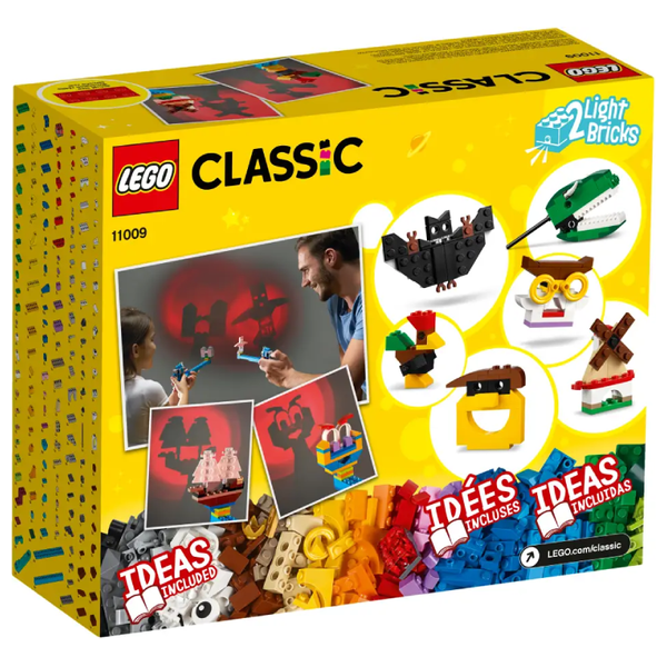 ليغو 11009 كلاسيك: مكعبات وأضواء - تحتوي على 441 قطعة - تجربة بناء إبداعية للأطفال من سن 5 سنوات فما فوق