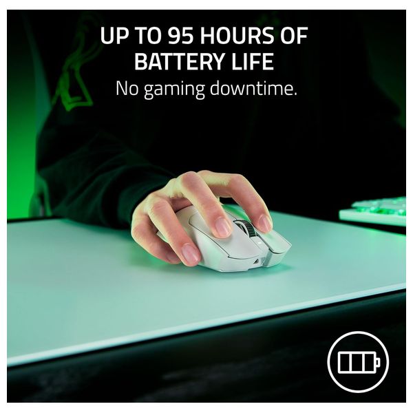  ماوس ألعاب ريزر V3 PRO - سلكي ولاسلكي - 6 أزرار قابلة للبرمجة - ابيض 