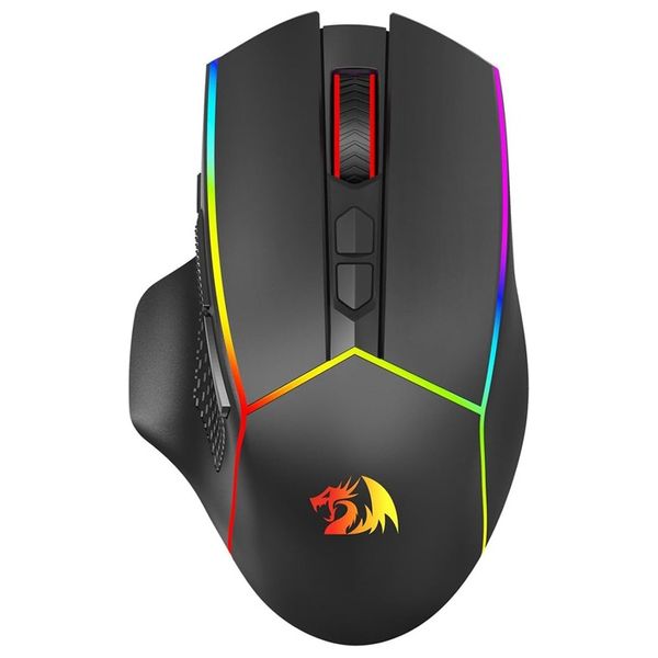  ماوس ريدراغون M814RGB  - لاسلكي - إضاءة خلفية ار جي بي قابلة للتخصيص - 7 أزرار قابلة للبرمجة - اسود 