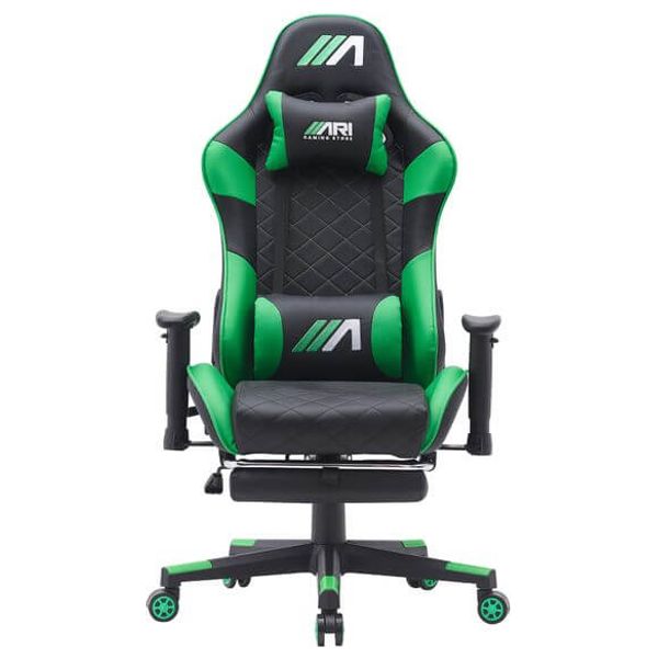  Ari Gaming ARI-CHAIR-ZO08 Gaming Chair - Luxurious and Comfortable Design - Massage and Extendable Footrest - Reclines up to 180° 