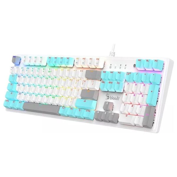  كيبورد ميكانيكي للألعاب سلكي بلودي S515R - إضاءة ار جي بي - 1.8 متر 