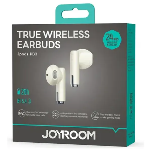   Joyroom G01 - Bluetooth Headphone In Ear - Bluetooth 5.4 -  Up to 20 hours - Beige 