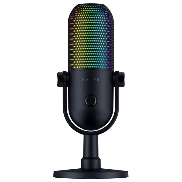  ميكروفون رايزر سيرين V3 Chroma USB للبث - إضاءة Chroma تفاعلية - ميكروفون مكثف فائق القلبية - مستشعر لمس متعدد الوظائف 