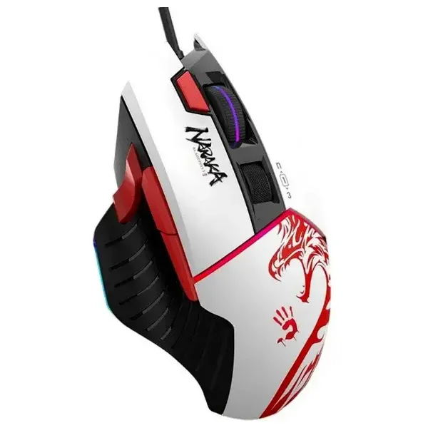 Bloody W95 Wired Gaming Mouse - 100-12000 DPI - 1ms Response Time - White