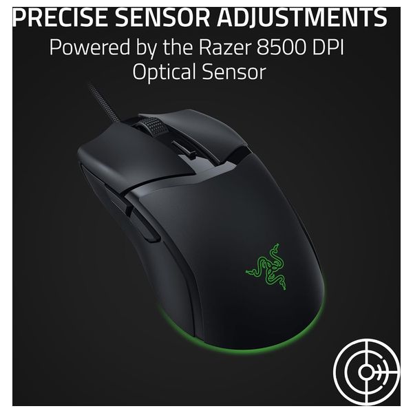  Razer Gaming Mouse - Wired - 3rd Gen Optical Switches - RGB Lighting - Black 