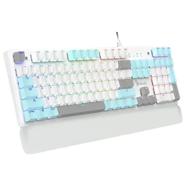  كيبورد ميكانيكي للألعاب سلكي بلودي S515R - إضاءة ار جي بي - 1.8 متر 