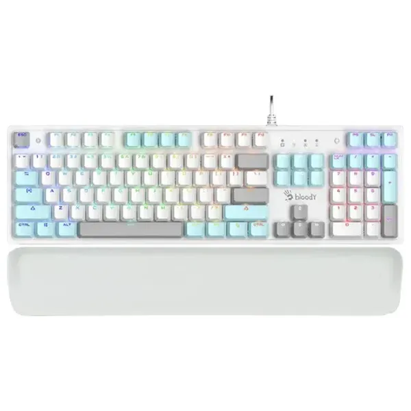  كيبورد ميكانيكي للألعاب سلكي بلودي S515R - إضاءة ار جي بي - 1.8 متر 