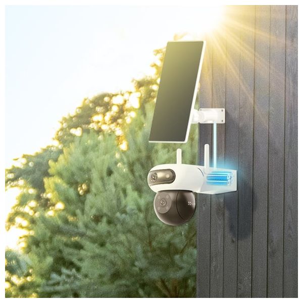  EZVIZ CB90 Surveillance Camera - Dual Lens - 2K+2K Resolution - 8W Solar Powered - AOV Continuous Recording - AI Chip - Weatherproof 