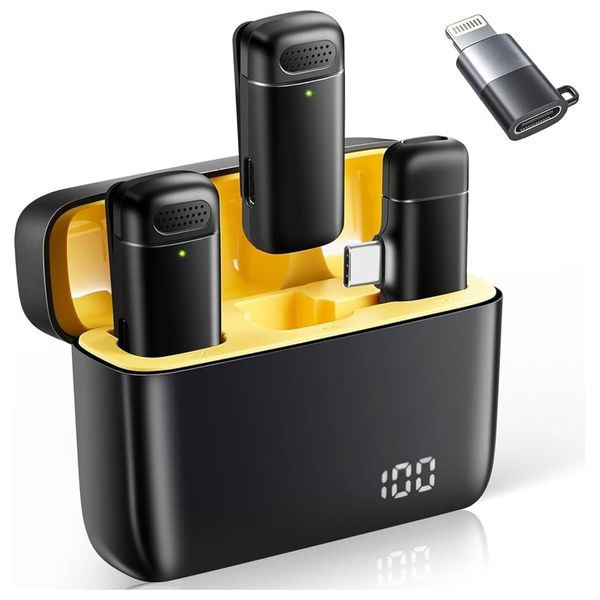  مايكروفون جيروم JR-0L1 - لافاليير لاسلكي - مخصص لأجهزة لايتينغ  - تصميم محمول - 1 ميكروفون 