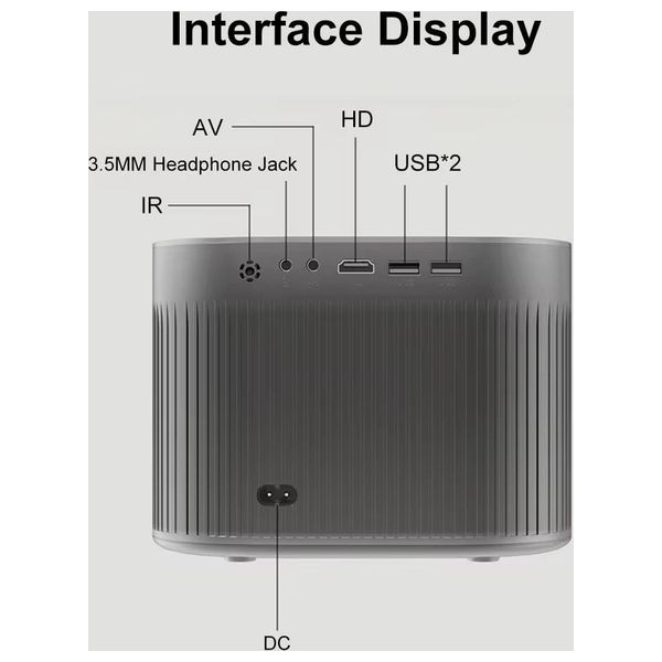 جهاز عرض ذكي سيغا تويز - F18 - ايل اي دي - سماعات مدمجة - اسود