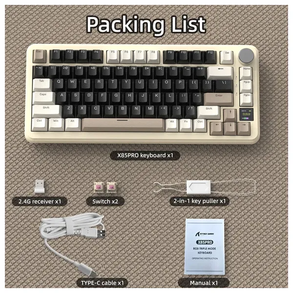 Attack Shark X85 PRO Wired Mechanical Keyboard - Programmable RGB Lighting