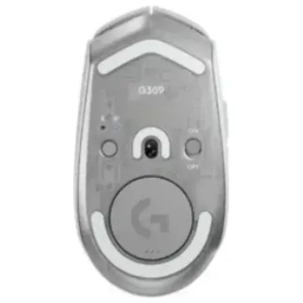 ماوس لاسلكي لوجيتك - G309 - بطارية تعمل لمدة 300 ساعة - ابيض