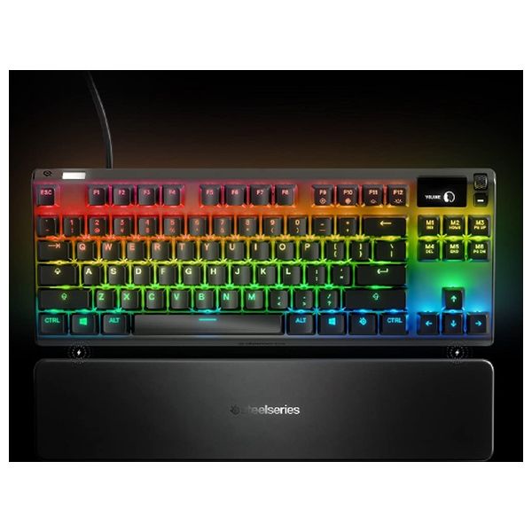  كيبورد العاب ستيل سيريس 7 TKL ميكانيكي - إضاءة ار جي بي قابلة للتخصيص - اسود 