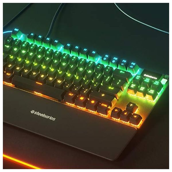  كيبورد العاب ستيل سيريس 7 TKL ميكانيكي - إضاءة ار جي بي قابلة للتخصيص - اسود 