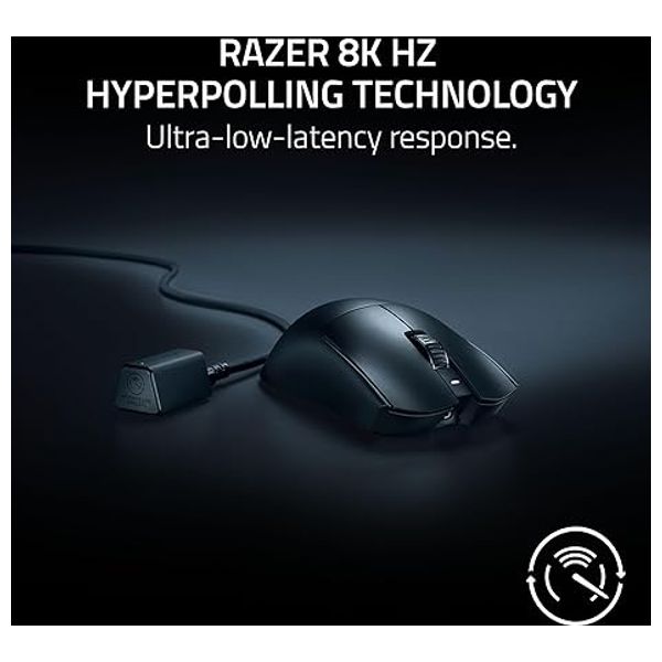ماوس ألعاب رايزر فايبر V3 برو - لاسلكي - مفاتيح بصرية من الجيل الثالث - اسود