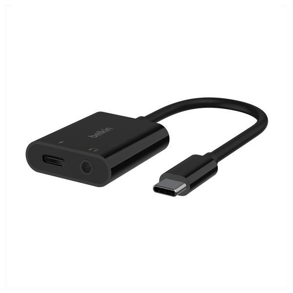  محول بلكن من يو اس بي سي إلى اوكس 3.5 مم - صوت نقي وعالي الجودة - أسود 