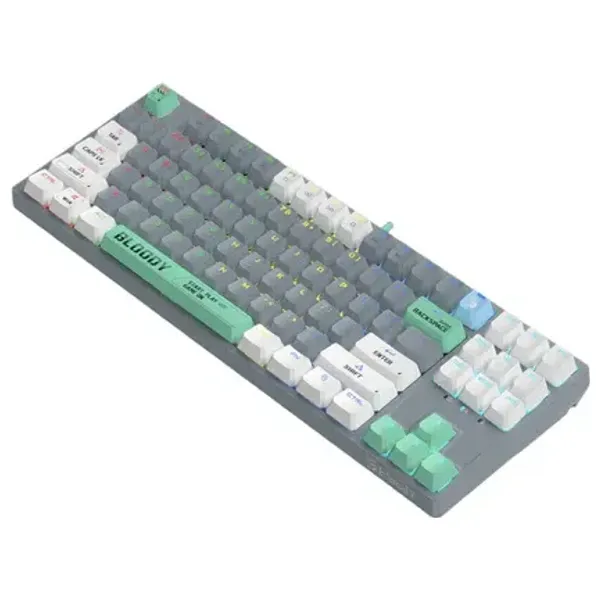 كيبورد ميكانيكي سلكي للألعاب بلودي S87 - إضاءة خلفية ار جي بي - 1.8 متر