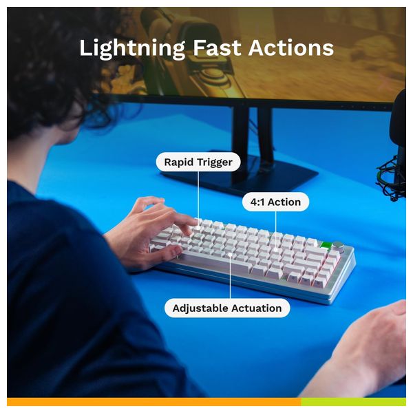  Glorious GMMK 3 HE Mechanical Gaming Keyboard - RGB Lighting - Black 