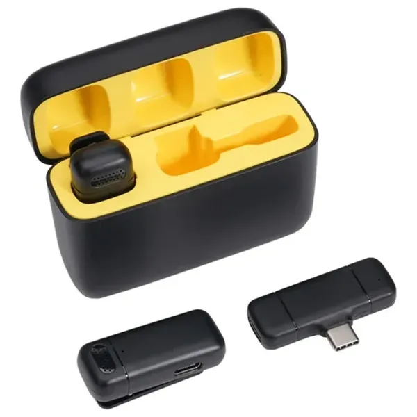  Jerome JR-01C Microphone - Wireless Lavalier - USB-C Designed - Noise Cancelling - 1 Microphone 