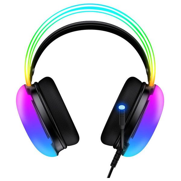 ONIKUMA X25 - Wired Headphone Over Ear - RGB - 2m - Black