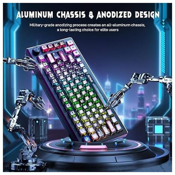  Redragon K732 Mechanical Gaming Keyboard - Wireless - RGB Lighting - Black 