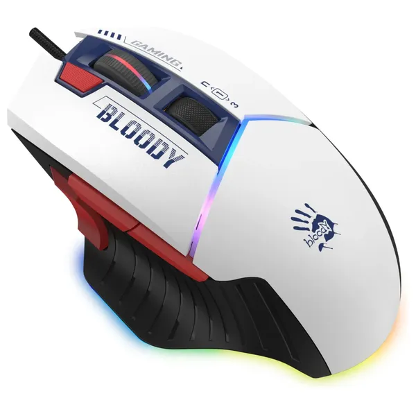  Bloody W95 Gaming Mouse - Wired - RGB Lighting - White 