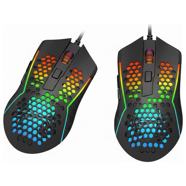  ماوس ألعاب ريدراغون - سلكي - 6 أزرار - إضاءة خلفية قابلة للتخصيص - 1.8 متر - اسود 
