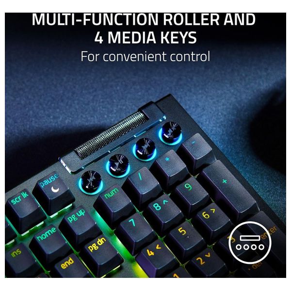 Razer V4 Mechanical Gaming Keyboard - Wired - RGB Lighting - Black